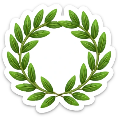 Create a laurel wreath for graduation in university sticker