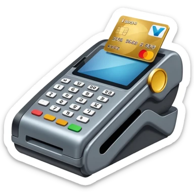 credit card at a point of sale sticker
