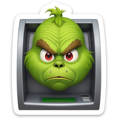 GRINCH AT ATM sticker