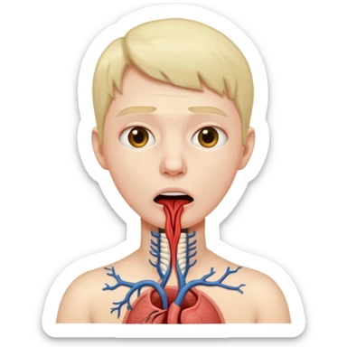 Choking throat sticker