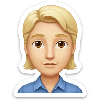 blonde haired, mid 50s developer sticker