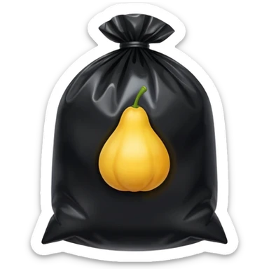 Black bag plastic meal sticker