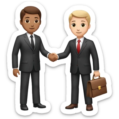 business person in a suit shaking hands with another person sticker