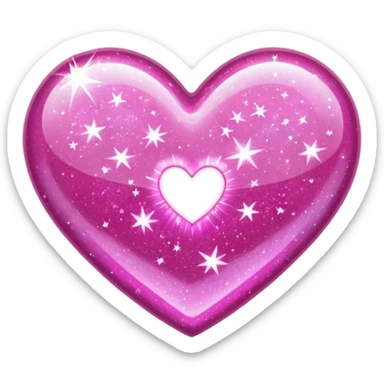 sparkle heart sticker