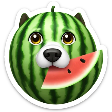 Watermelon as a dog sticker