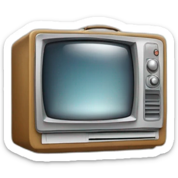 Boite de chaussures avec une télé sticker