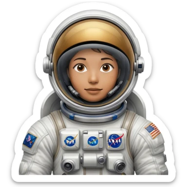 👨‍🚀 Cinematic Realistic Astronaut – A highly detailed depiction of an astronaut in a state-of-the-art space suit, floating weightlessly in the vast expanse of space. The reflective visor captures the distant Earth, while intricate suit details and soft lighting create an immersive sense of realism. sticker