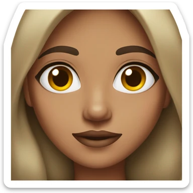 young adult girl with brown hair and dark skin and full lips sticker