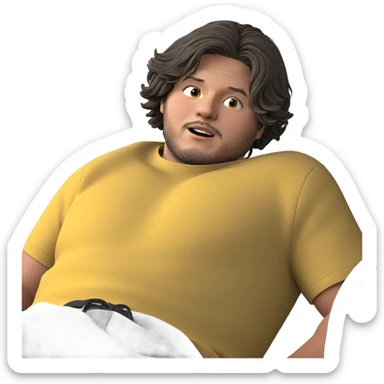 casual style male portrait sticker