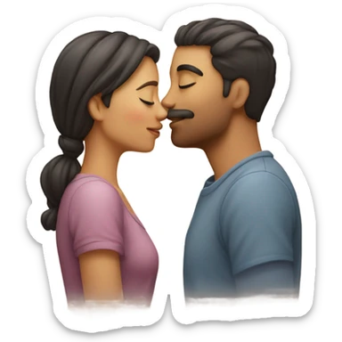 giving boyfriend a kiss sticker