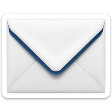 a beautiful white envelope sticker