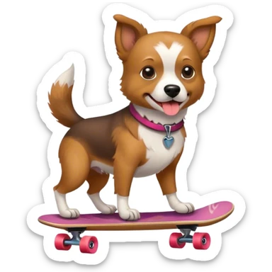 Dog riding a skateboard  sticker