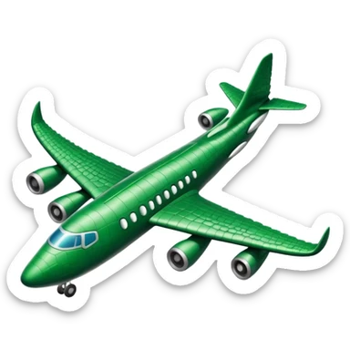 Cocodrilo combinado con avión sticker