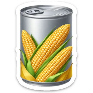 Can of corn sticker