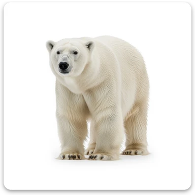 Bear white background sticker