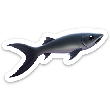 Black ghost knifefish sticker