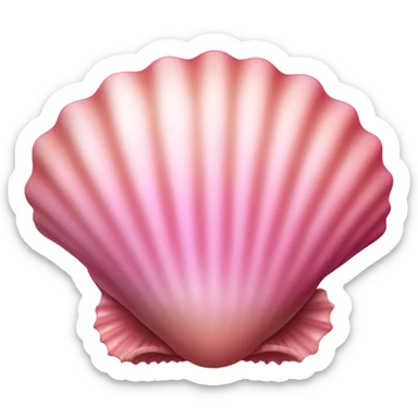 Pink sea shell sticker