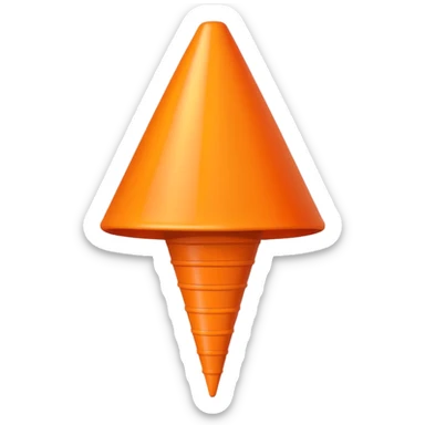 Flying orange cone 6 legs sticker