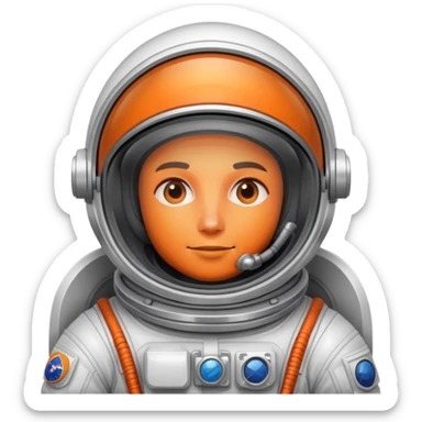 cosmonaut in space suit sticker
