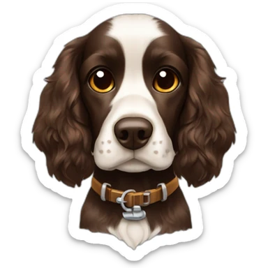 dark brown cocker spaniel as pilot sticker
