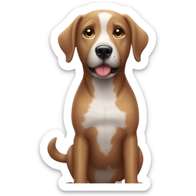 Now the dog is all sticky. He must ask his owner for a bath before dark.  sticker