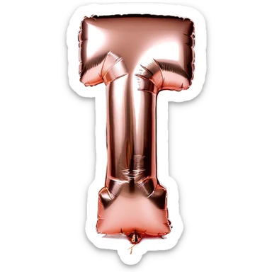 first birthday rose gold number ONE foil balloon  sticker