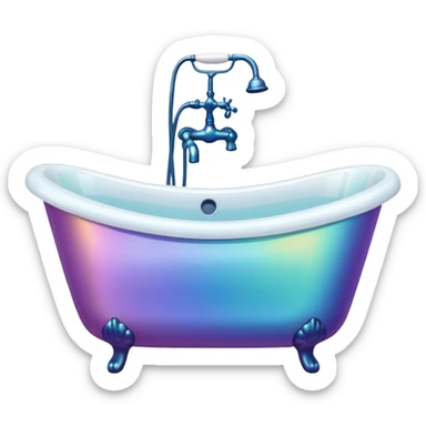 Iridescent bathtub sticker
