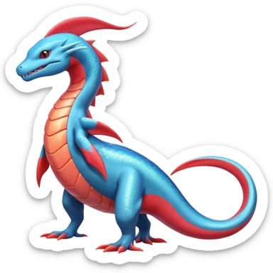 Salandit-Milotic-Salamence-Fakémon-hybrid-creature (full body)  sticker