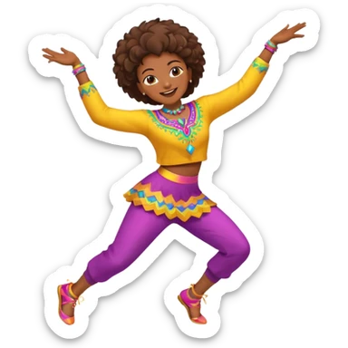 create a person emoji of Barcavibe is the superpower name Brings energy, momentum, and structure more fun and dancing more coloful sticker