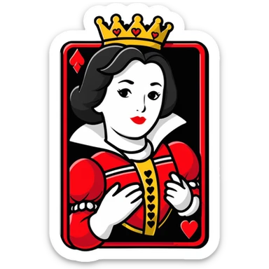 Queen of Hearts from Alice in Wonderland sticker