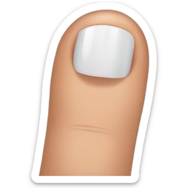 White toe nails sticker