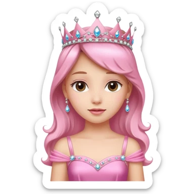 pink princess things sticker