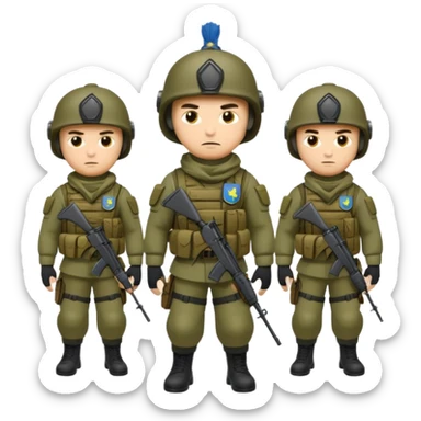 Ukrainian intelligance agency warrior men company group team one sticker