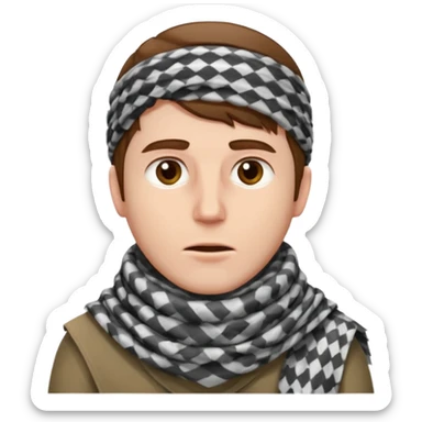 Sore throat for white brown hair guy
No fever - keffieh palestinian sticker