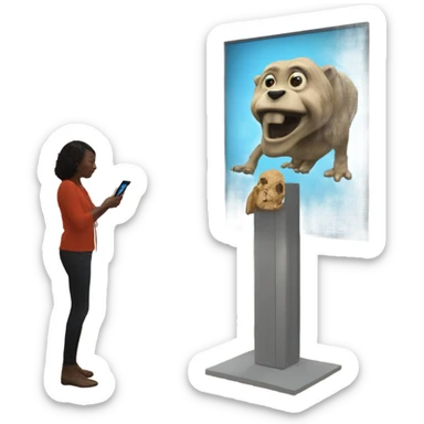 augmented reality museum sticker