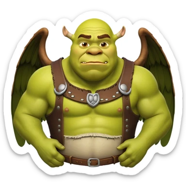 Biblically accurate shrek sticker