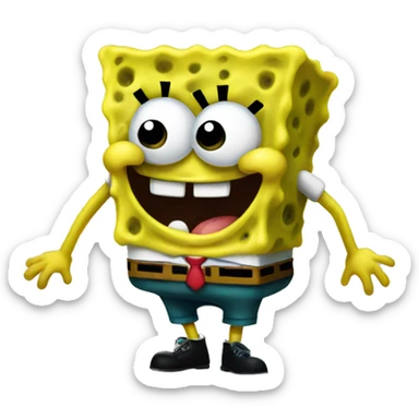 freaky spongebob  sticker