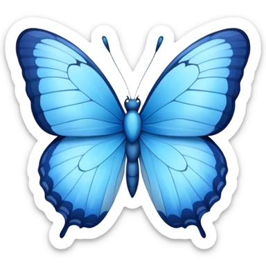 blue butterfly  and 💕 sticker