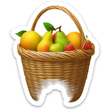 fruits inside the basket sticker