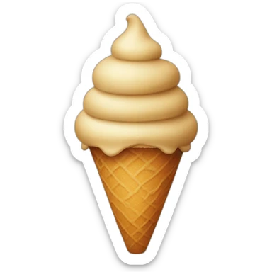 a poop in an icecream cone sticker