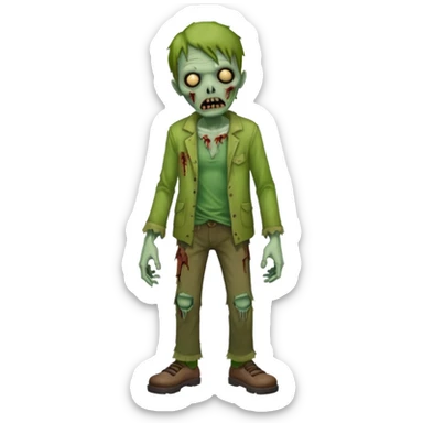 Create an emoji of  a scary Zombie full bodied sticker