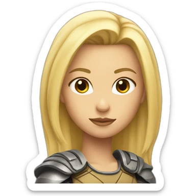 a blonde warriors girl with a Big number one sticker