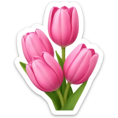 pink tulip bouquet  sticker