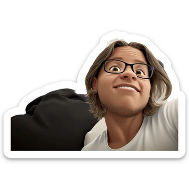 solo male in white shirt sticker