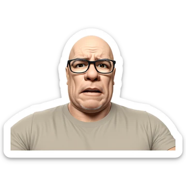 realistic male in glasses sticker