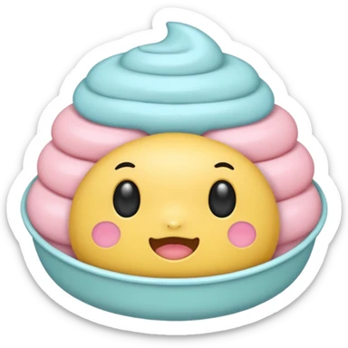 Kannst du mir bitte ein Bild erstellen im Kawaii-Stil? Also ganz übertrieben kitschig, also pastellige Farben mit den Thema Genetik. sticker