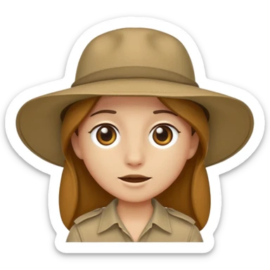 just safari hat no head sticker