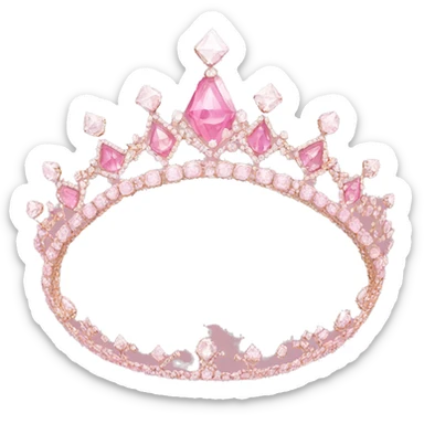 Pink diamond tiara sticker