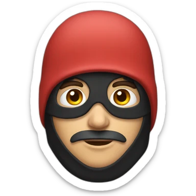 guy with balaclava sticker