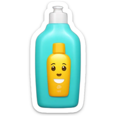 Sunscreen bottle sticker